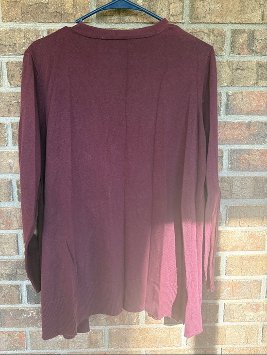Amazon Essentials Women’s Open-Front Cardigan - Burgundy Wine - Picture 3 of 3